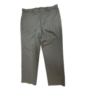 Calvin Klein Mens Dress Pants 36x30 Charcoal Grey Pinstripe Flat Front Trousers